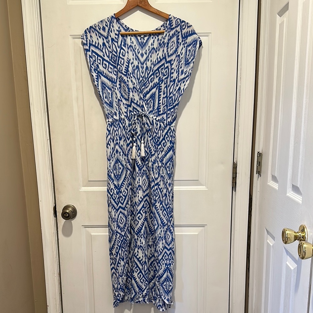 Blue Island Maxi Bathing Suit Coverup
